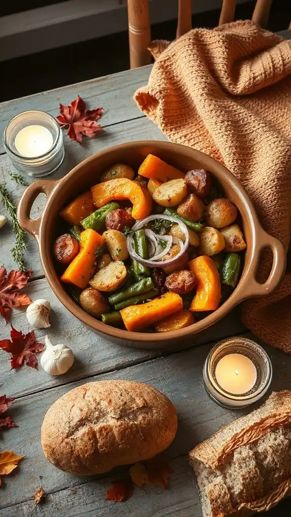 hearty autumn vegetable casserole