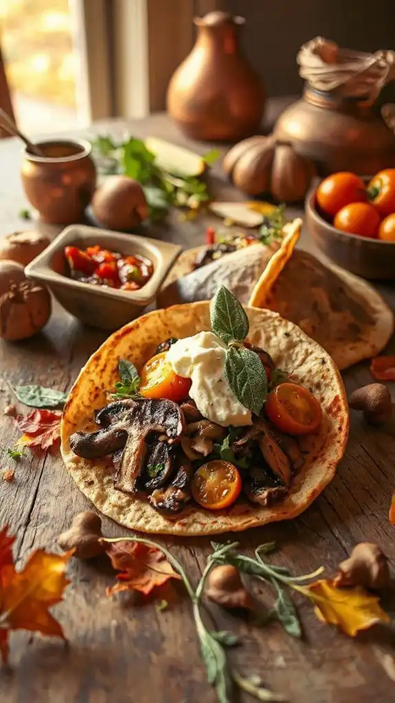 hearty autumn vegetarian tacos