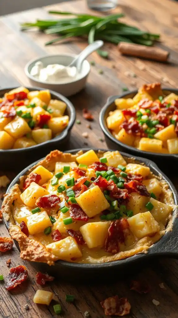 hearty bacon cheddar skillet