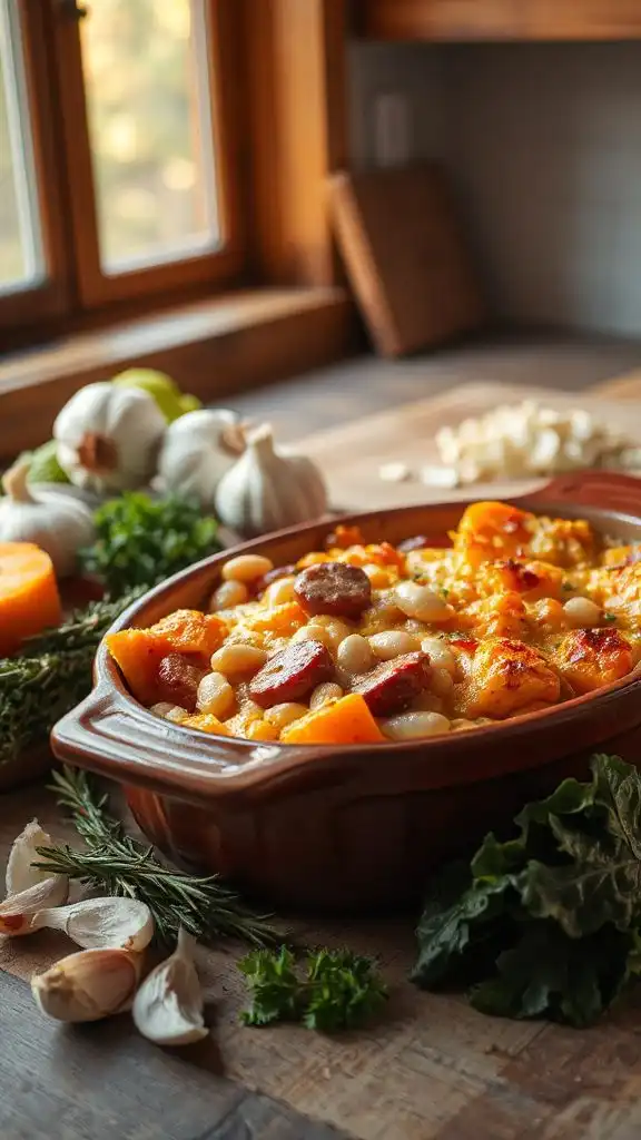 hearty bean and sausage casserole