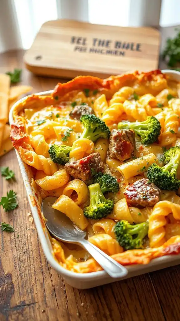 hearty beef and broccoli bake