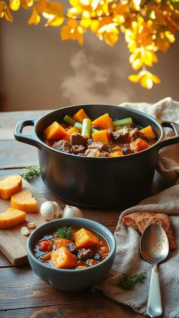 hearty beef and squash stew