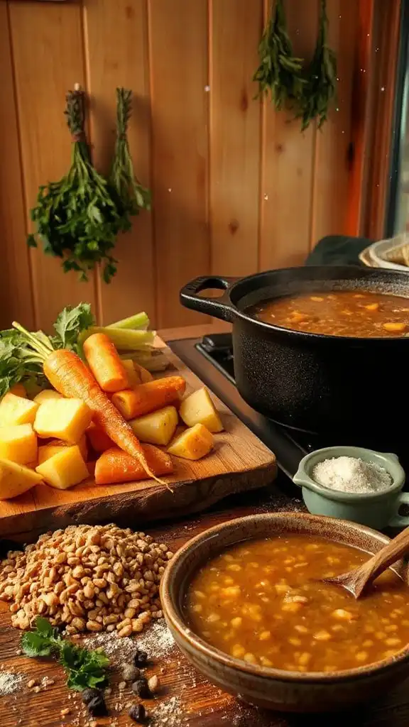 hearty beef barley soup