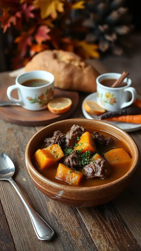 hearty beef butternut squash stew