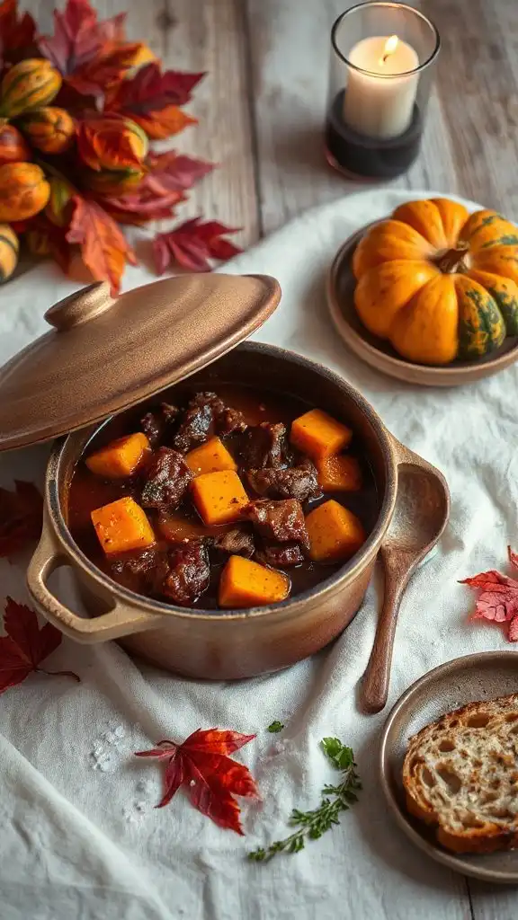 hearty beef butternut squash stew