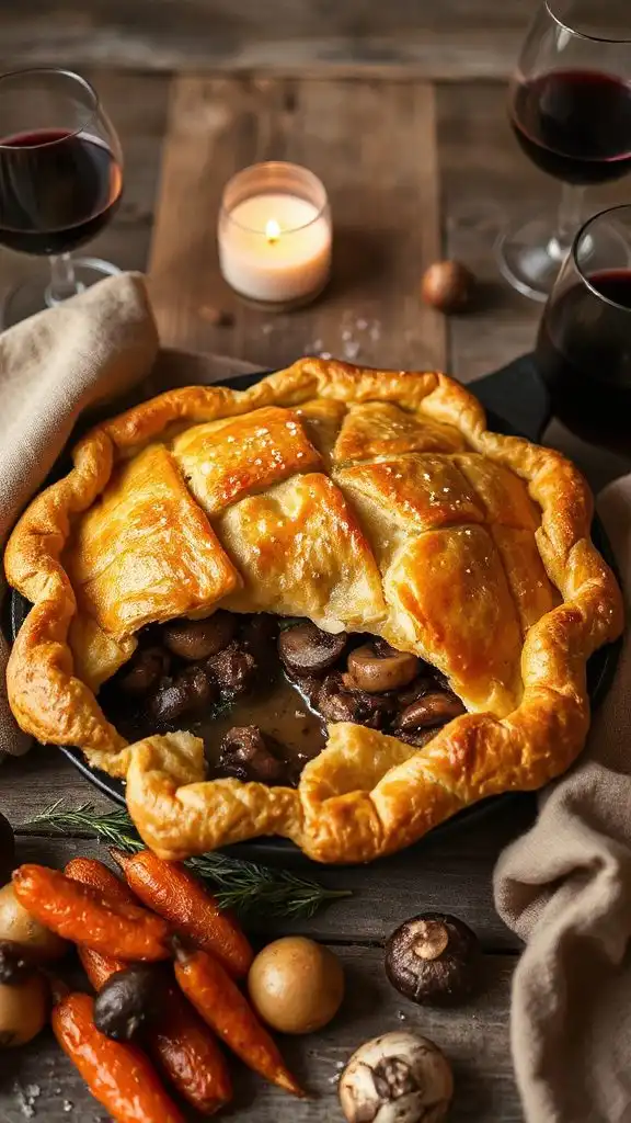 hearty beef mushroom pie hearty beef mushroom pie