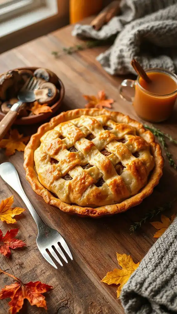 hearty beef mushroom pie