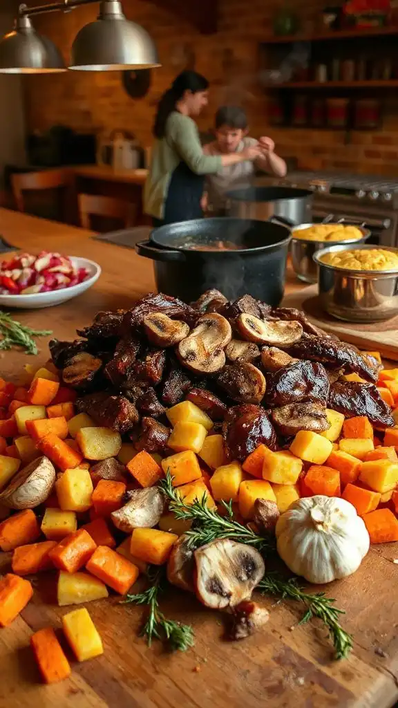 hearty beef mushroom stew