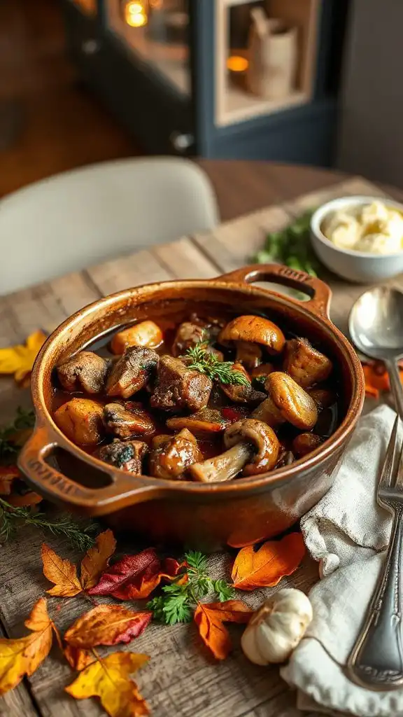 hearty beef mushroom stew