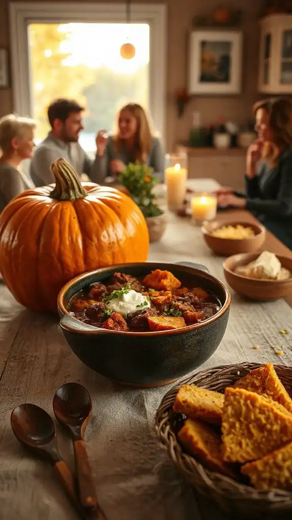 hearty beef pumpkin chili
