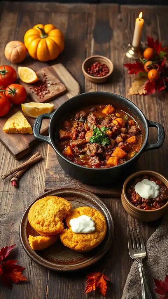 hearty beef pumpkin chili