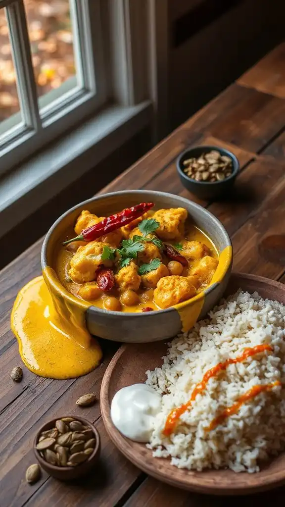 hearty cauliflower chickpea curry