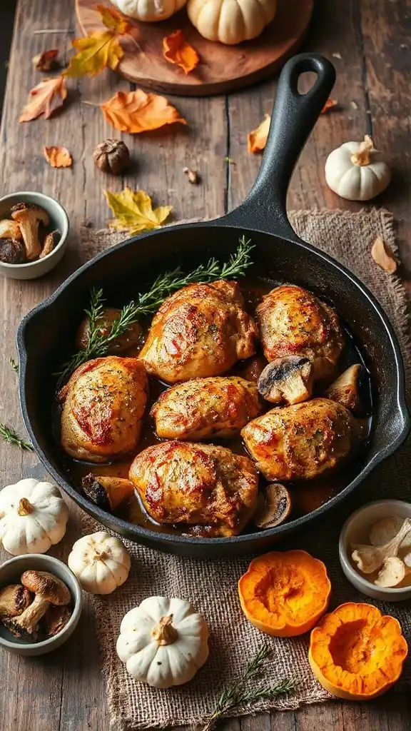 hearty chicken and mushrooms