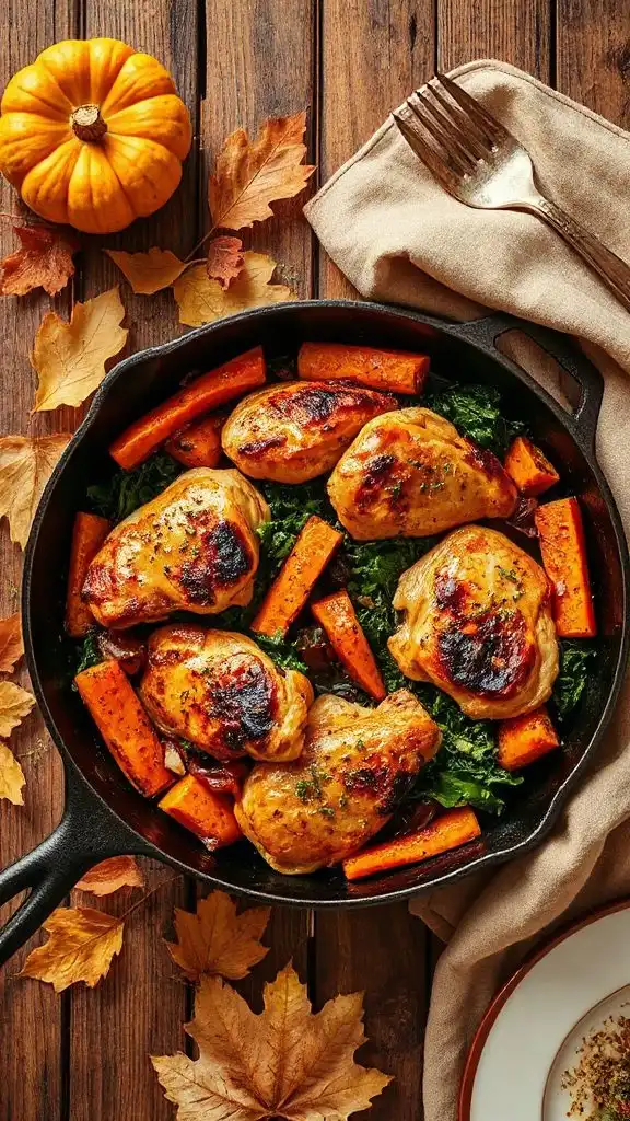 hearty chicken and sweet potatoes