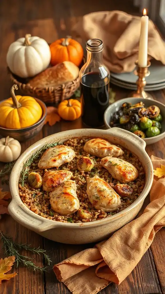 hearty chicken rice bake