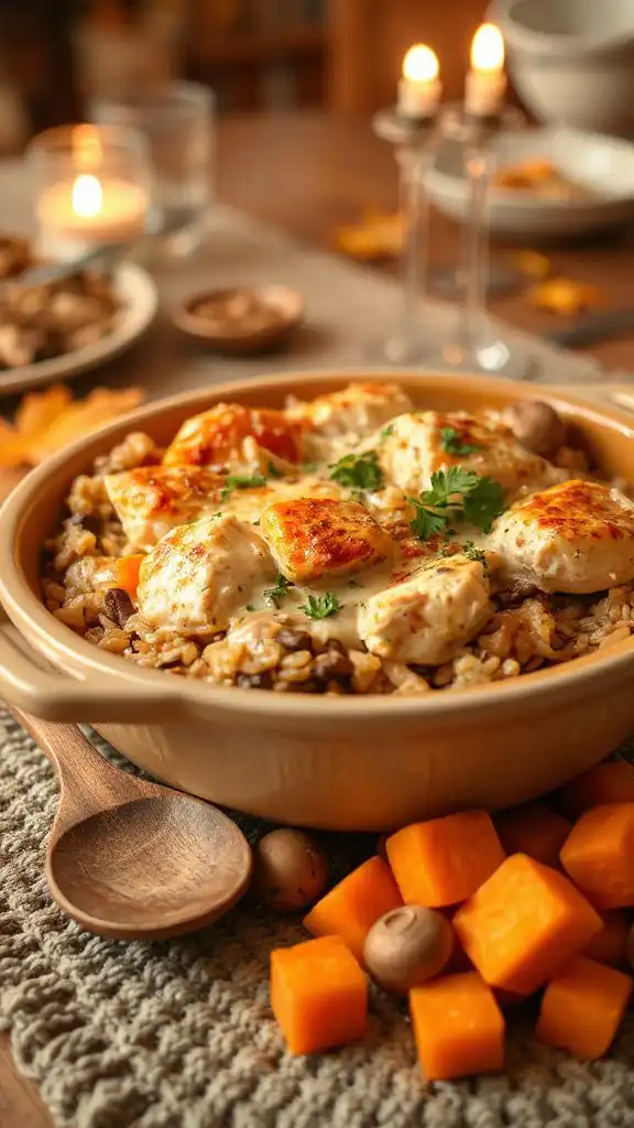 hearty chicken rice casserole