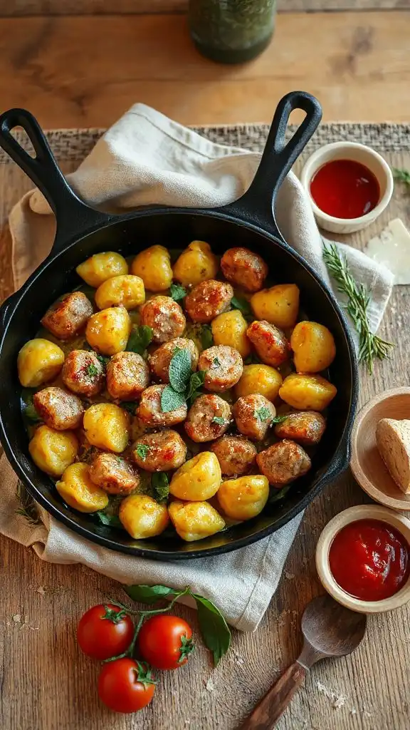 hearty chicken sausage skillet