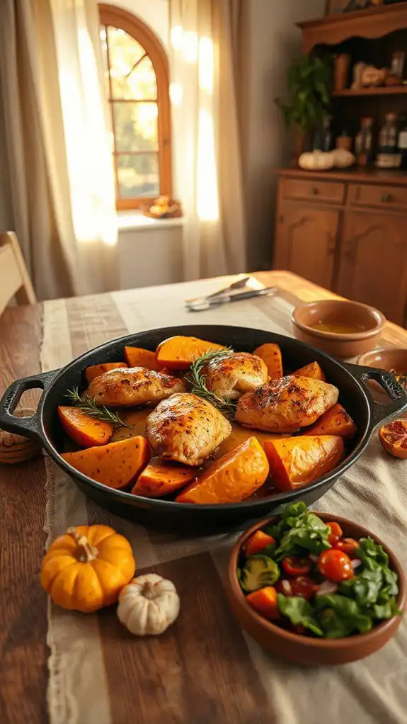 hearty chicken sweet potato bake