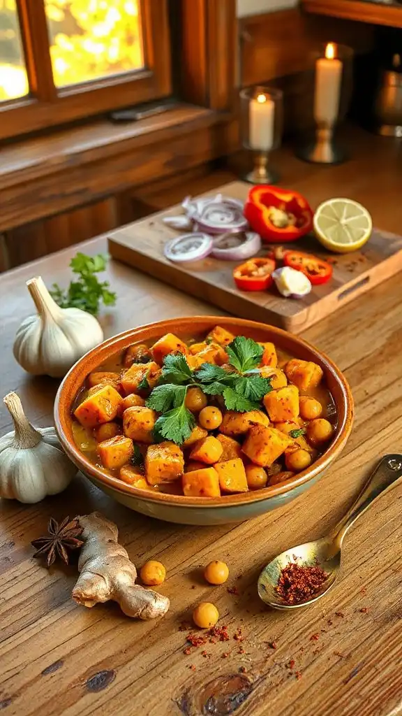 hearty chickpea sweet potato curry