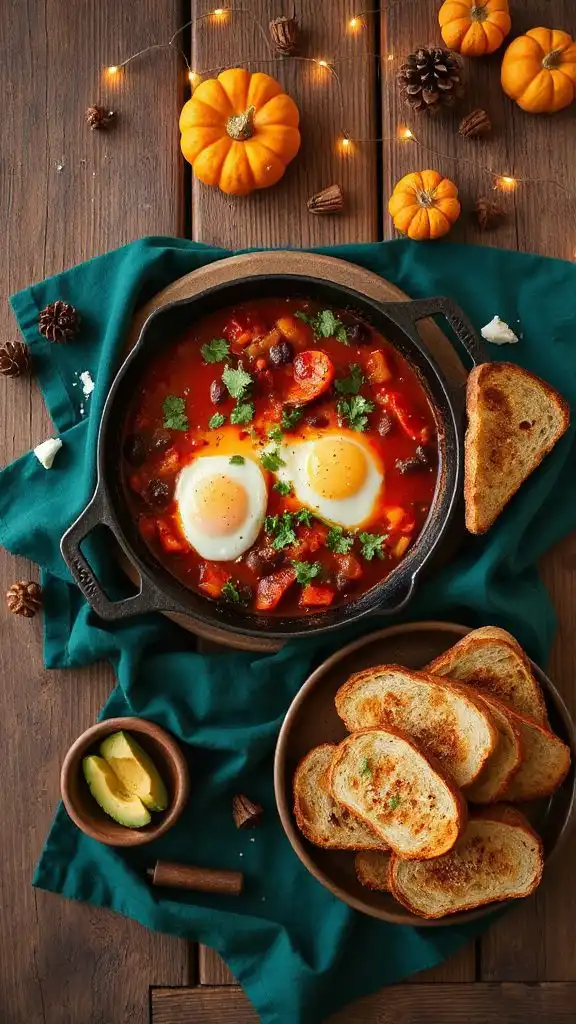 hearty chorizo and bean shakshuka