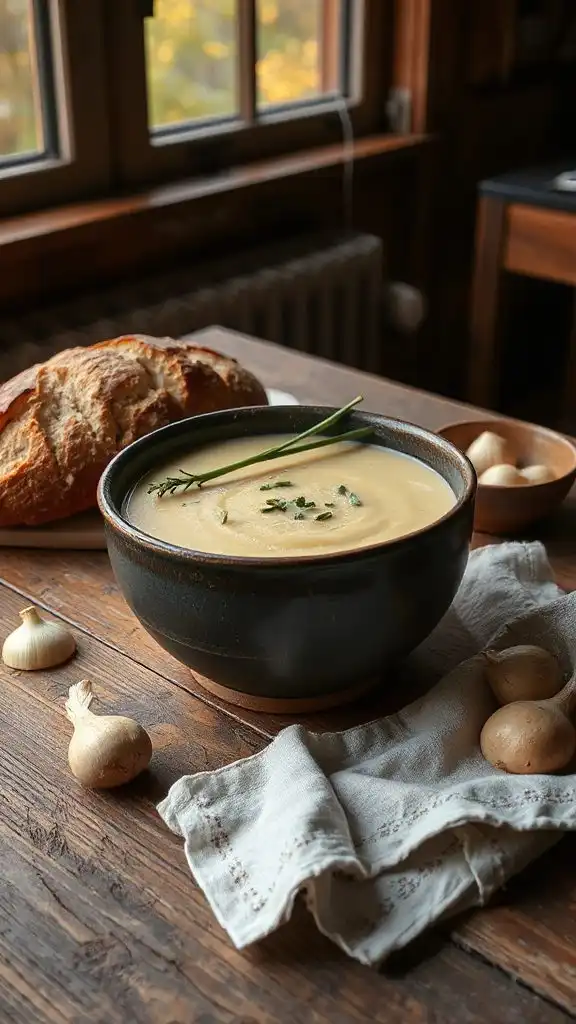 hearty creamless potato leek soup