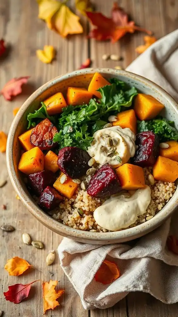 hearty fall vegetable bowl