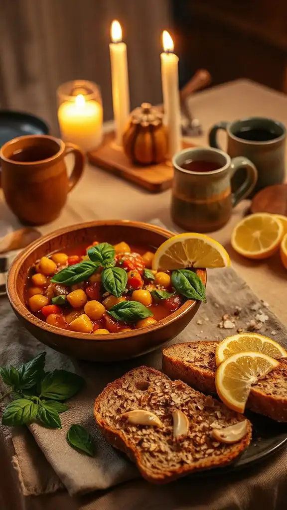 hearty lemon basil stew