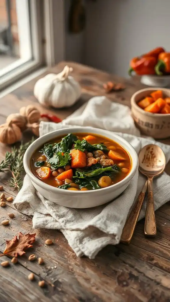 hearty lentil kale stew