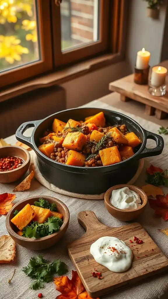 hearty lentil pumpkin stew