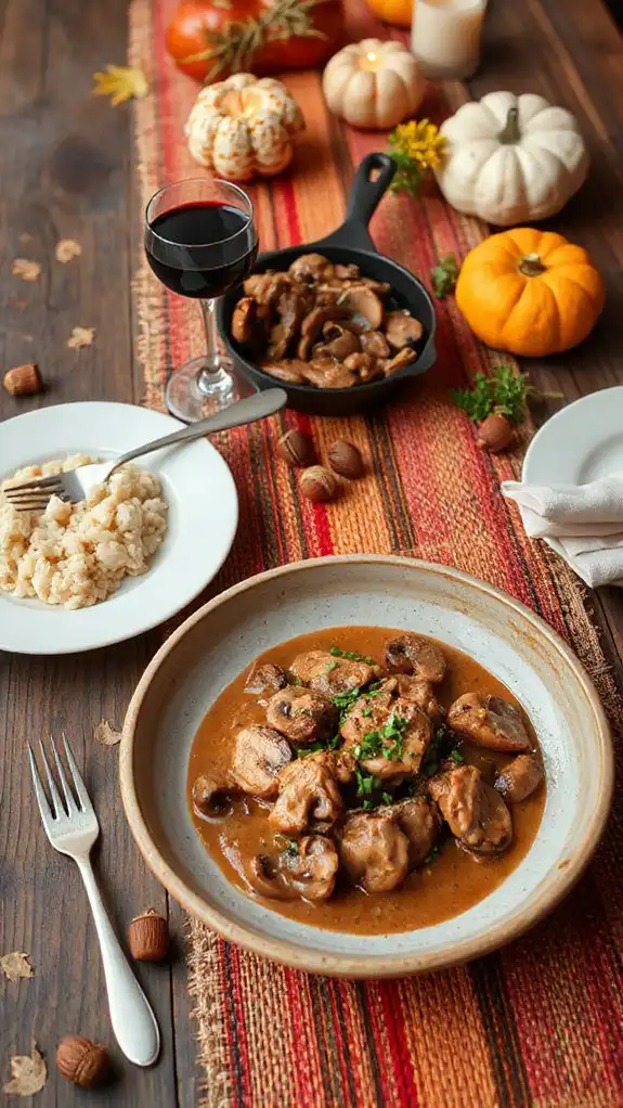 hearty low carb beef stroganoff