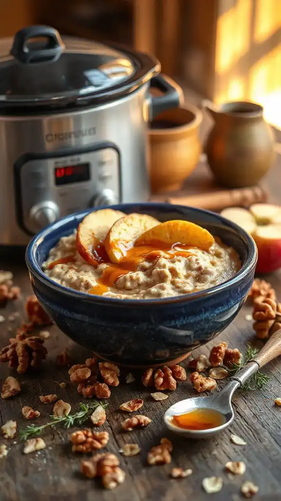 hearty maple apple steel cut oats