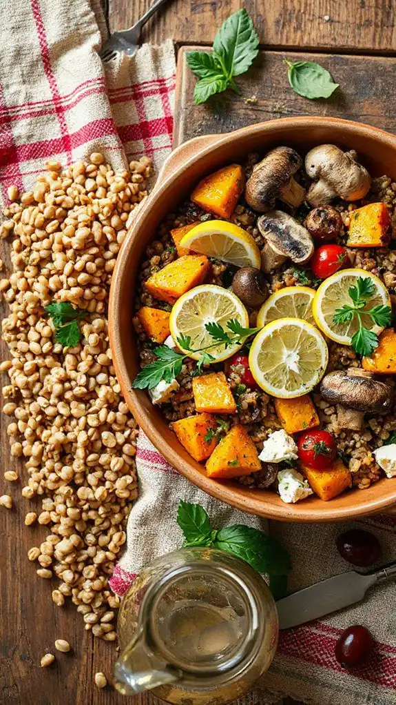 hearty mediterranean barley bake