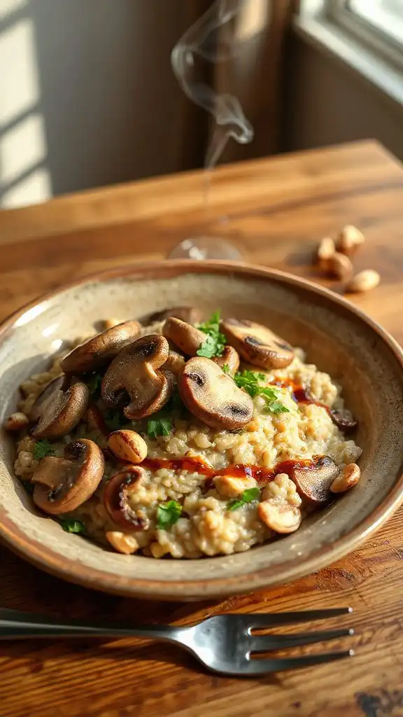 hearty mushroom barley risotto hearty mushroom barley risotto