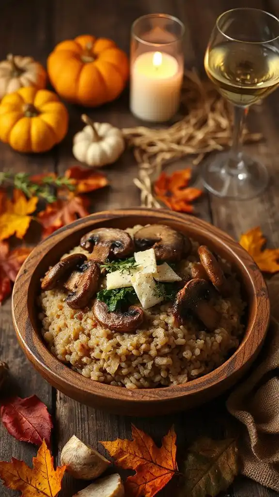 hearty mushroom barley risotto