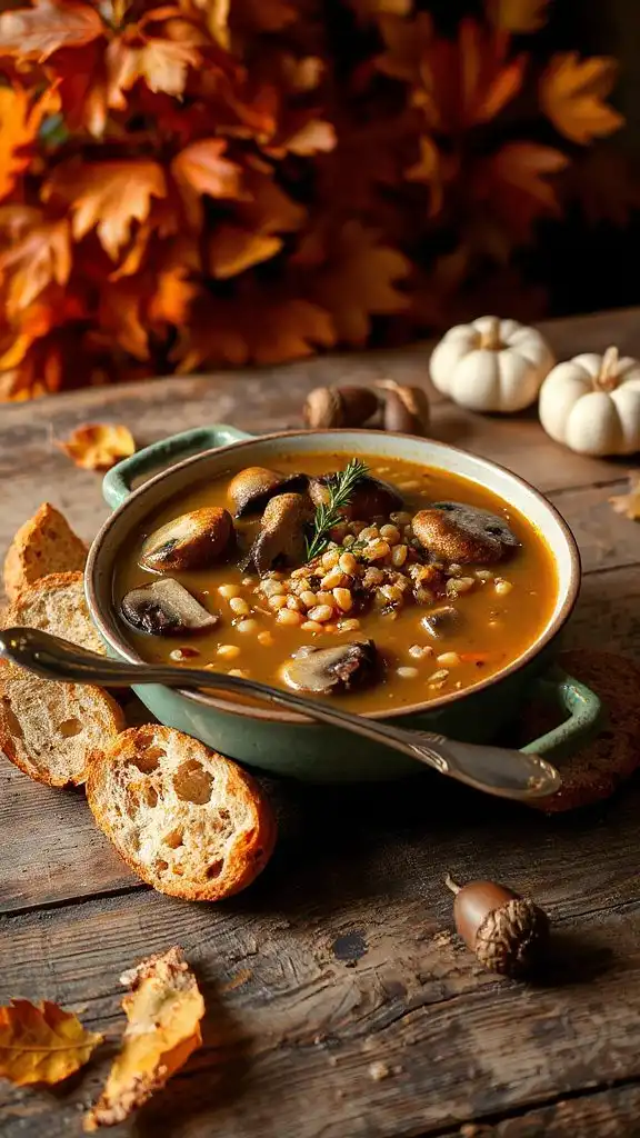 hearty mushroom barley soup
