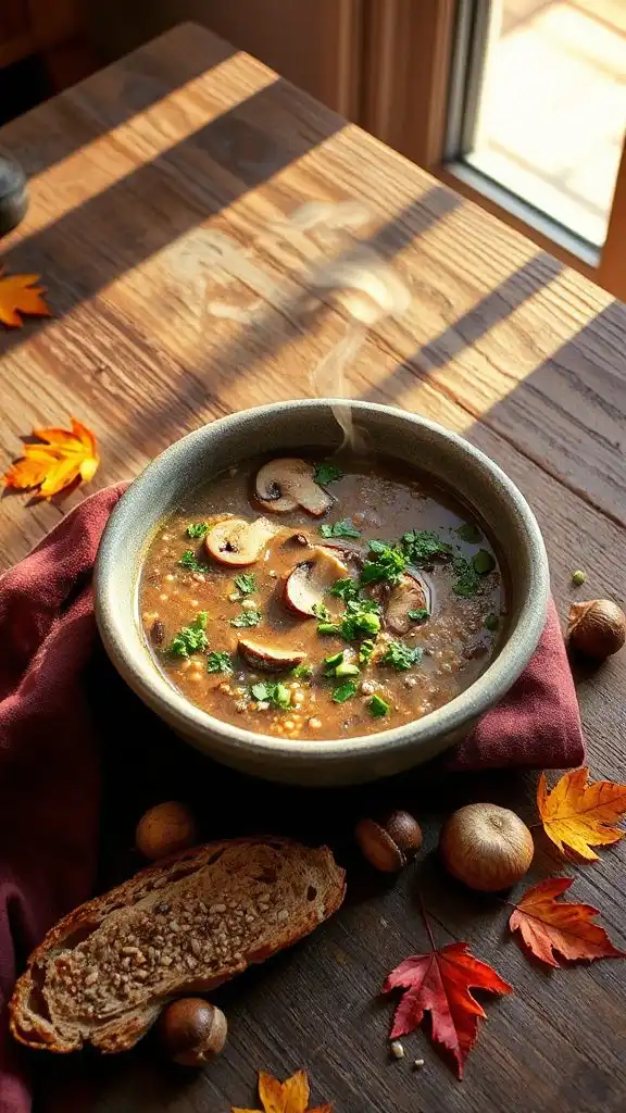 hearty mushroom barley soup