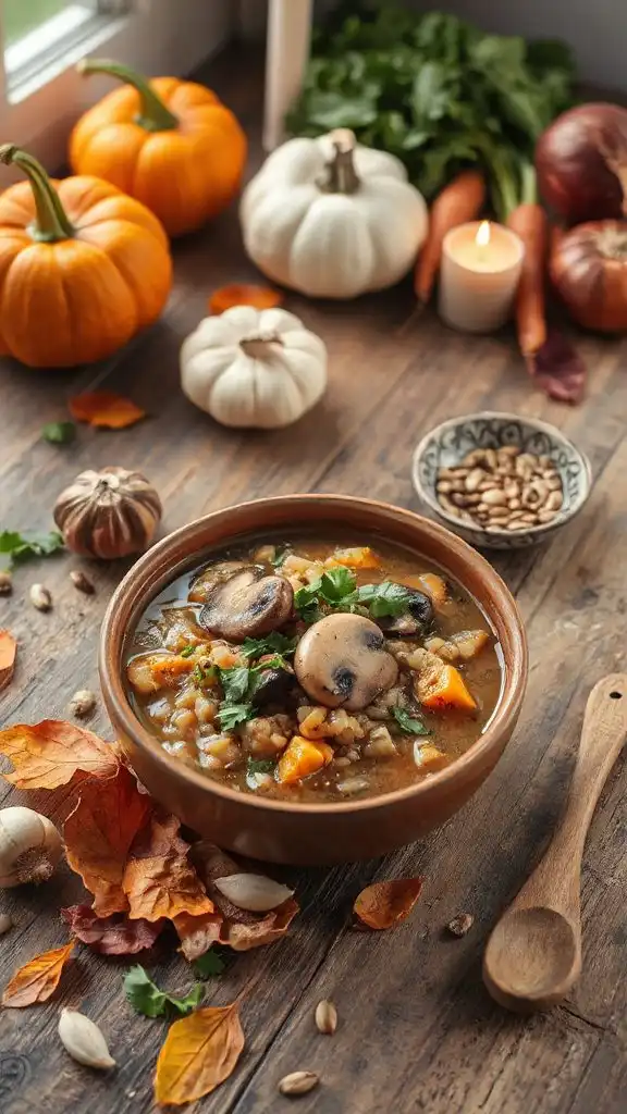 hearty mushroom barley soup