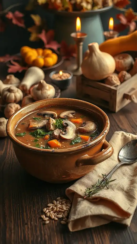 hearty mushroom barley soup hearty mushroom barley soup