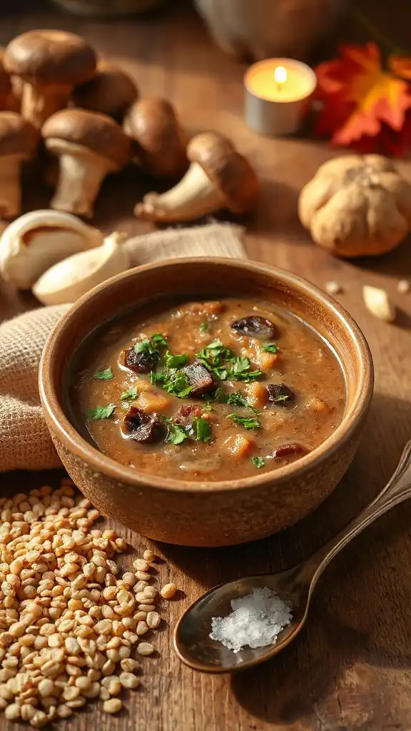 hearty mushroom barley soup