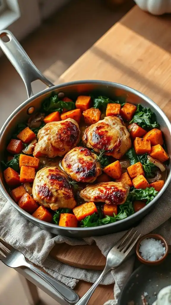 hearty one pan chicken skillet