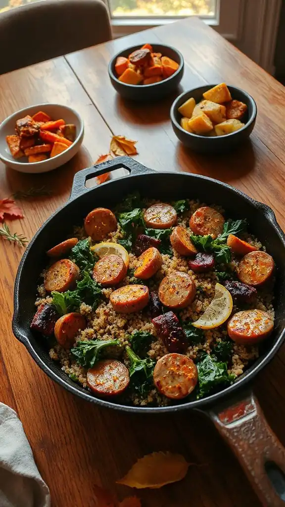 hearty one pan quinoa meal