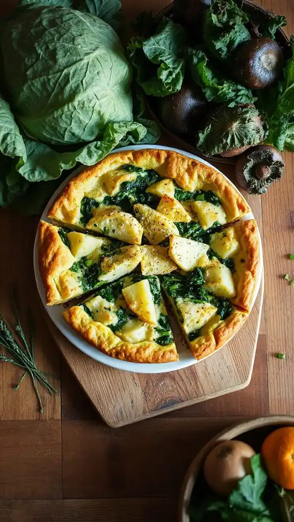 hearty potato kale frittata