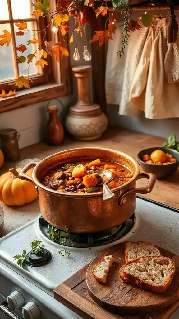 hearty pumpkin black bean chili