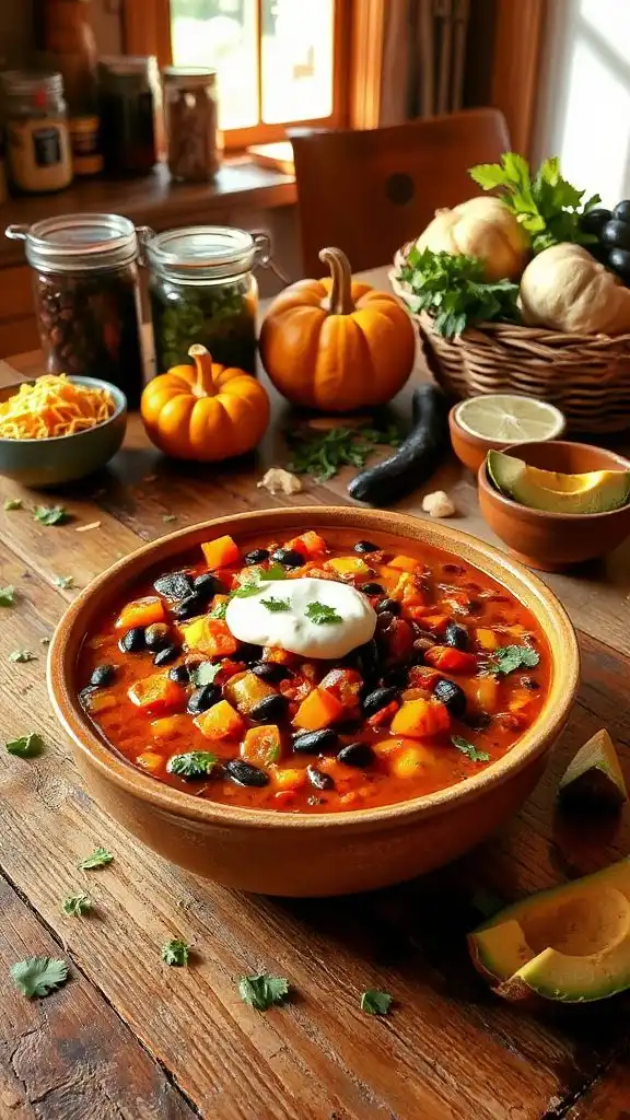 hearty pumpkin black bean chili hearty pumpkin black bean chili