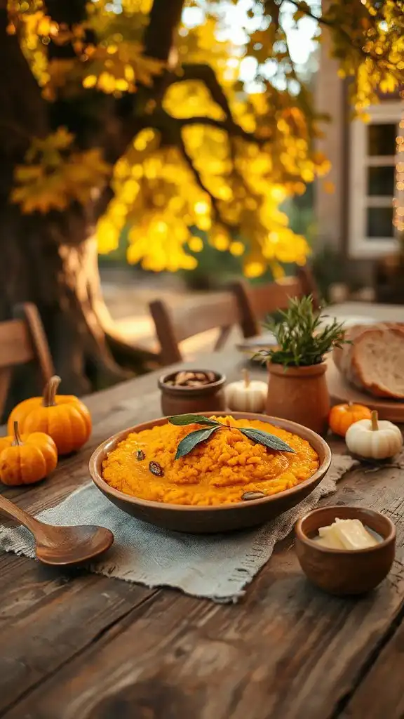 hearty pumpkin sage risotto
