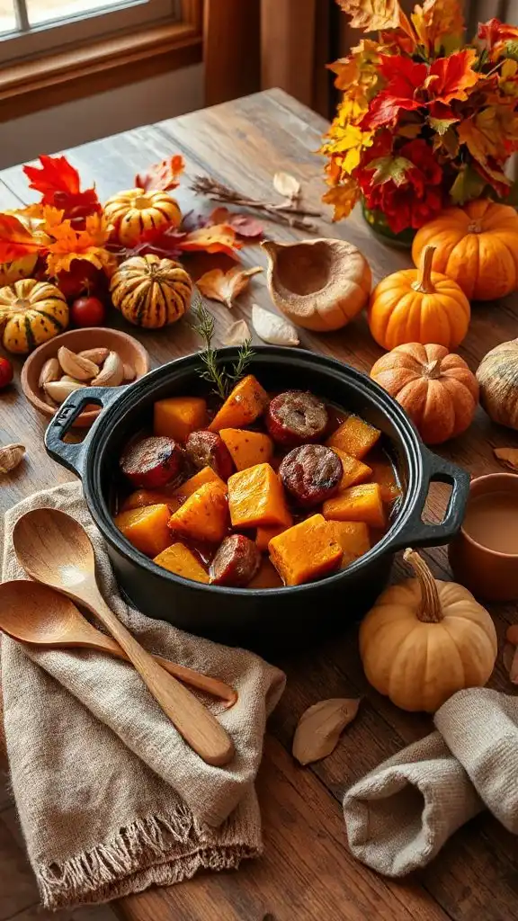 hearty pumpkin sausage stew