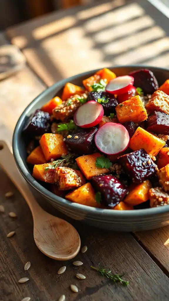hearty quinoa vegetable salad