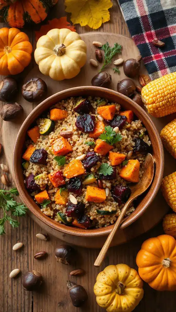 hearty quinoa vegetable stuffing