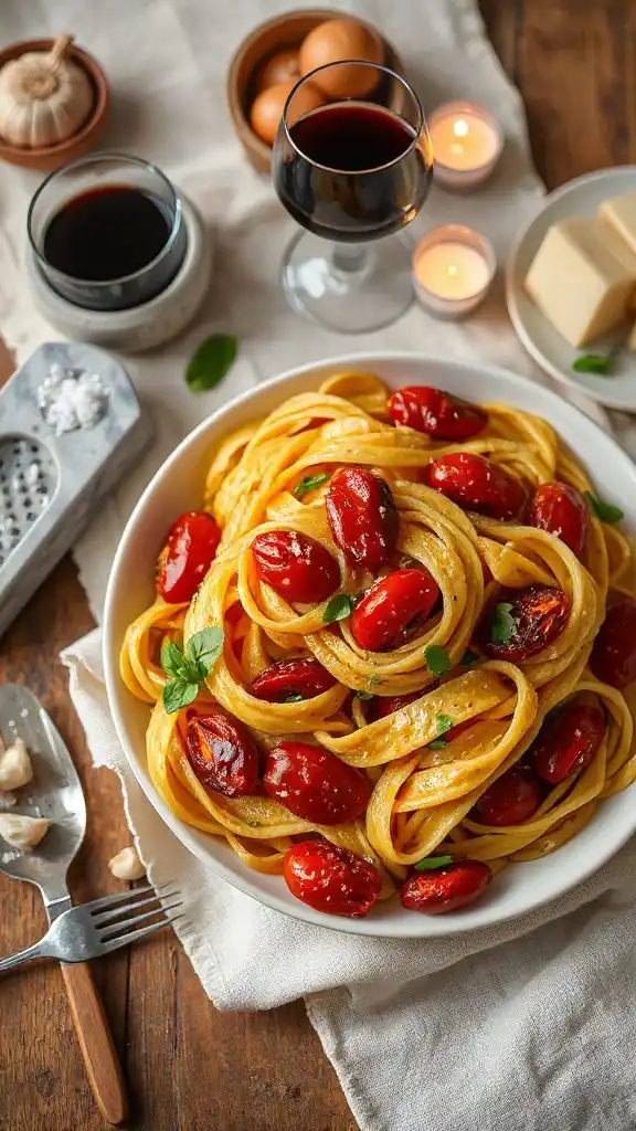 hearty roasted tomato pasta