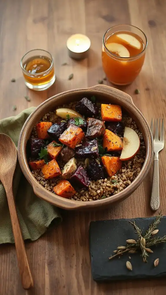 hearty roasted vegetable quinoa bowl